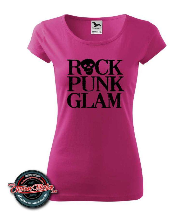 Dámske tričko s potlačou rock punk glam