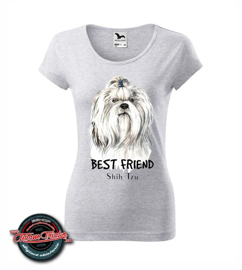 Dámske / pánske tričko s potlačou Shih Tzu
