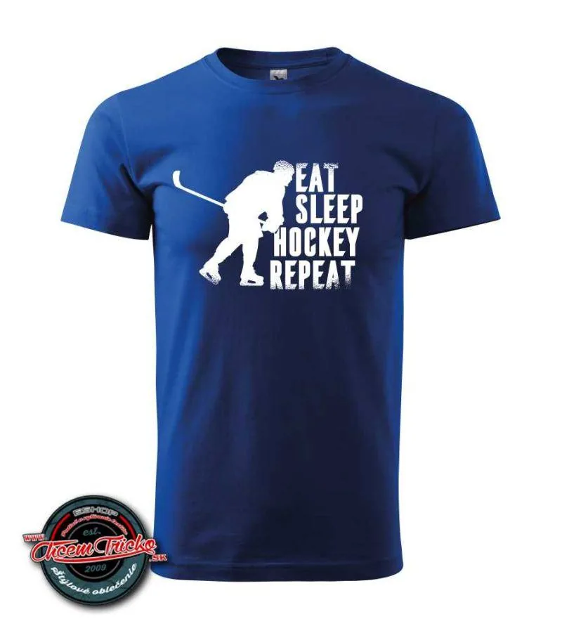 Tričko Eat, sleep, hockey, repeat