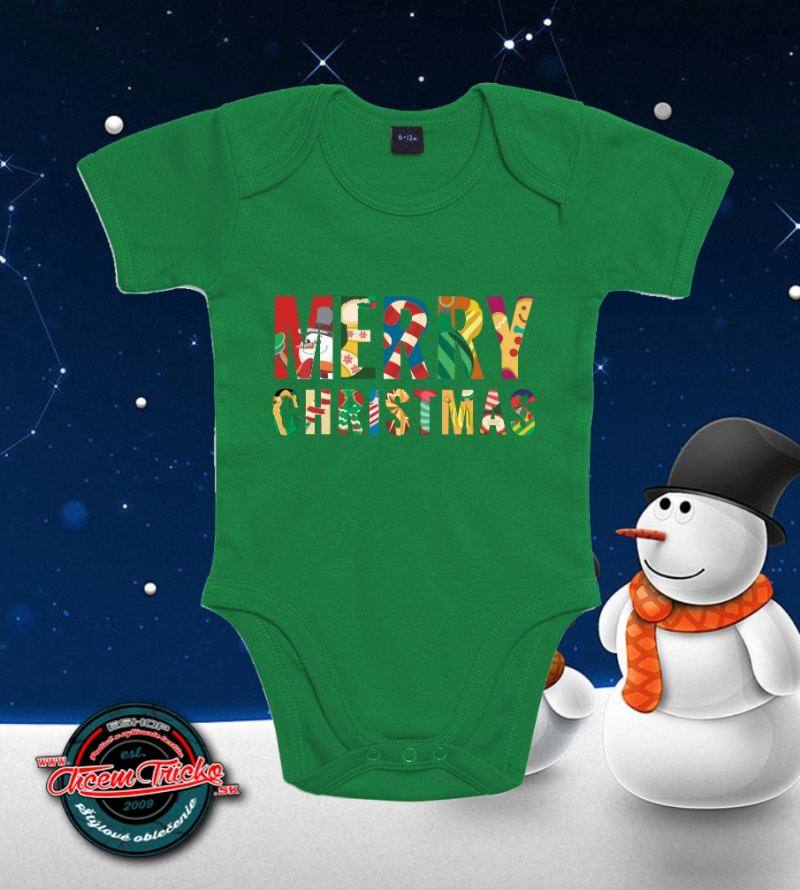 Detské tričko / body Merry Christmas
