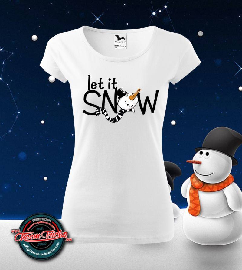 Tričko vianočné s potlačou Let it snow