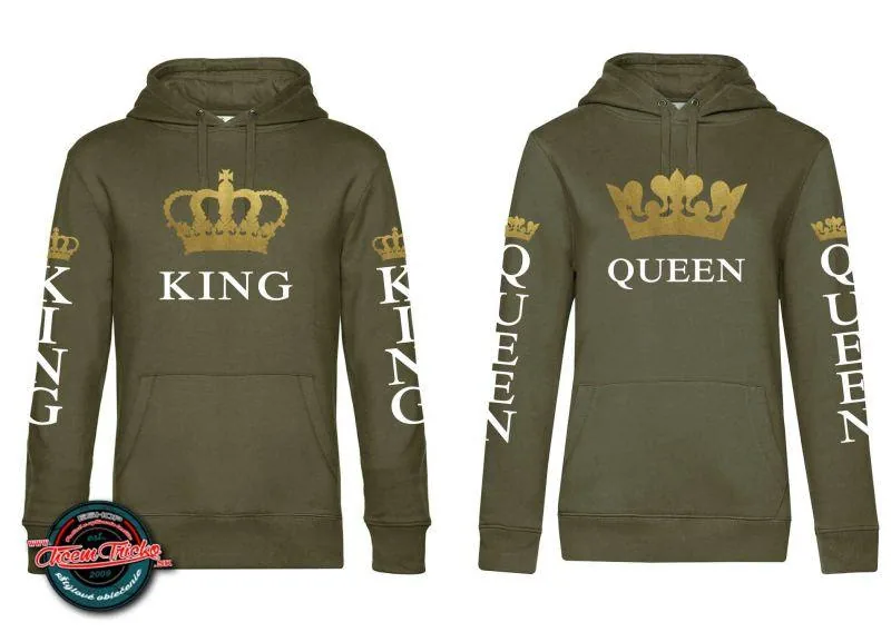 Sada kapucových mikín King Queen