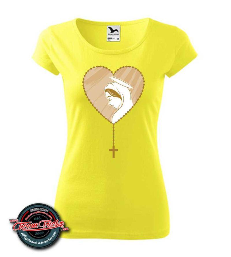 Dámske tričko s potlačou Rosary Catholic