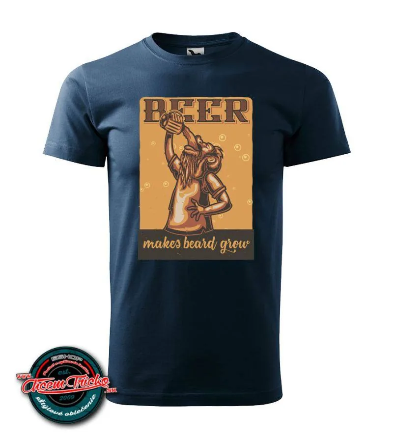 Tričko Beer makes beard grow