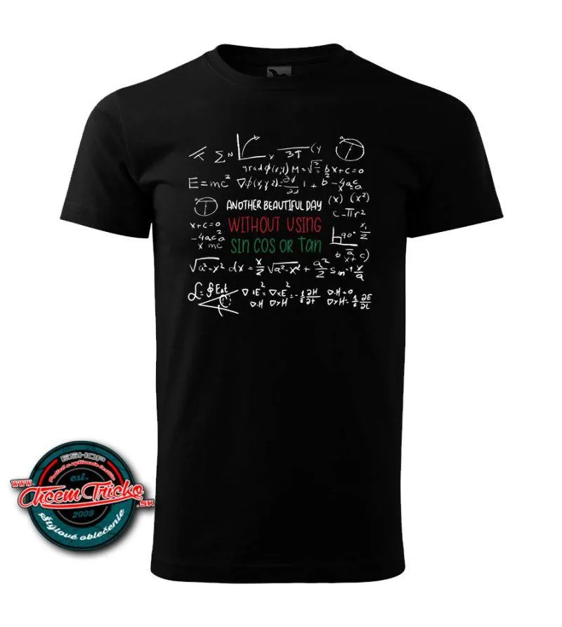 Tričko s matematickou potlačou