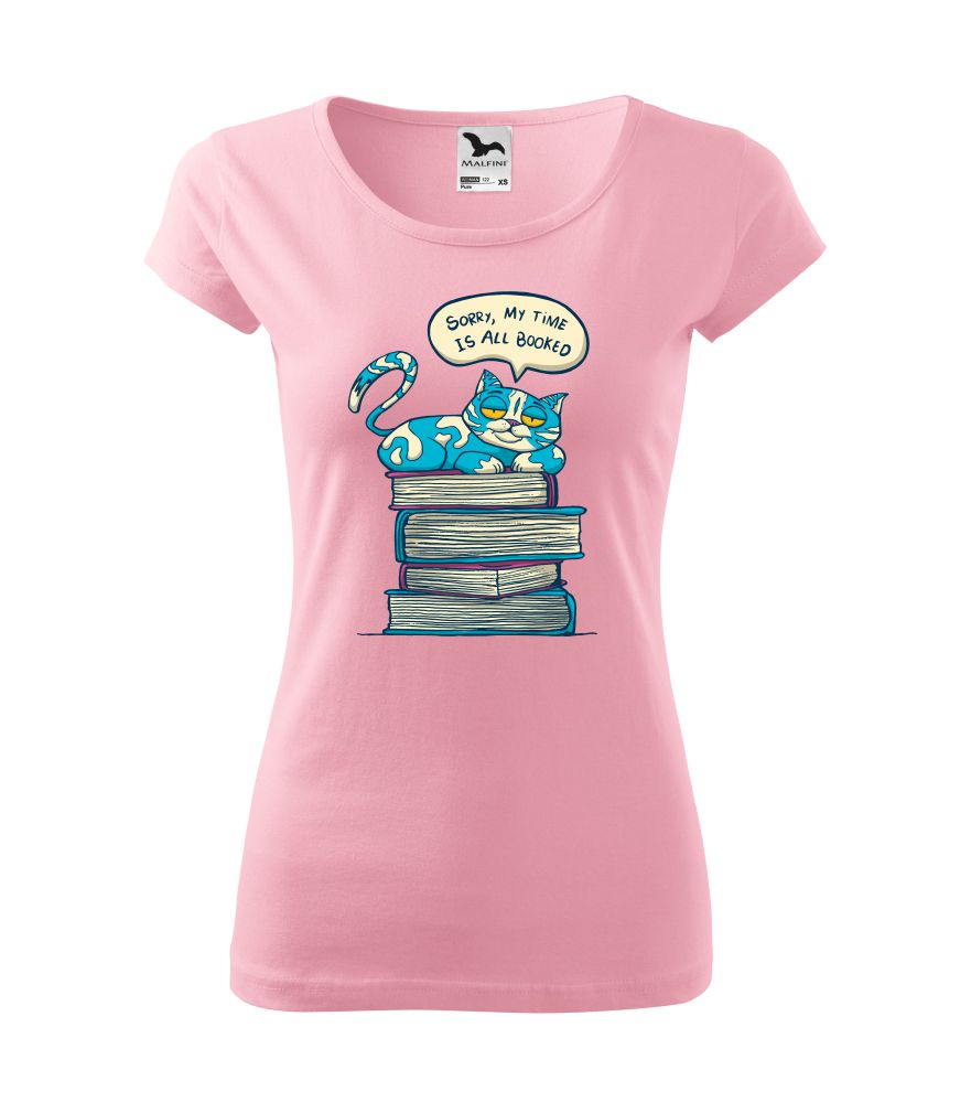 Dámske tričko Cat and Book