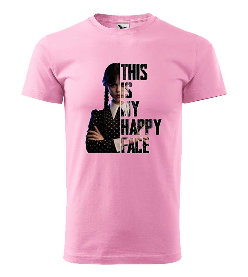 Dámske / detské tričko s potlačou Wednesday Happy face