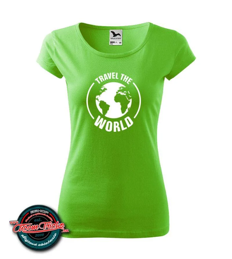 Dámske turistické tričko Travel the World