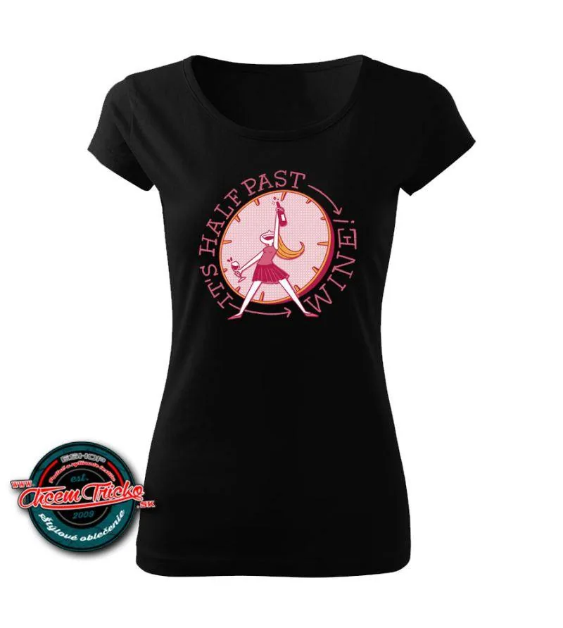 Dámske tričko Half past wine