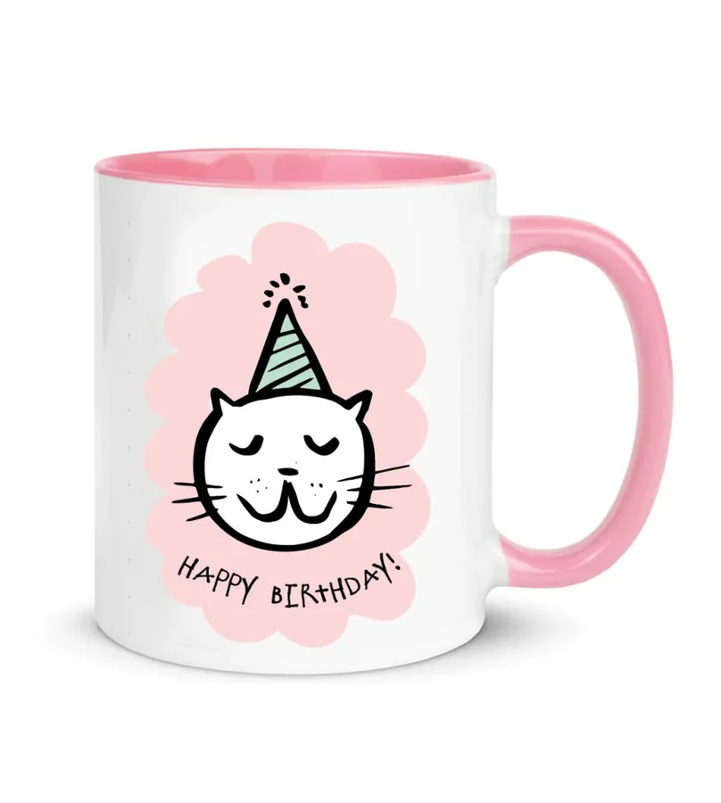 Hrnček Happy Birthday cat