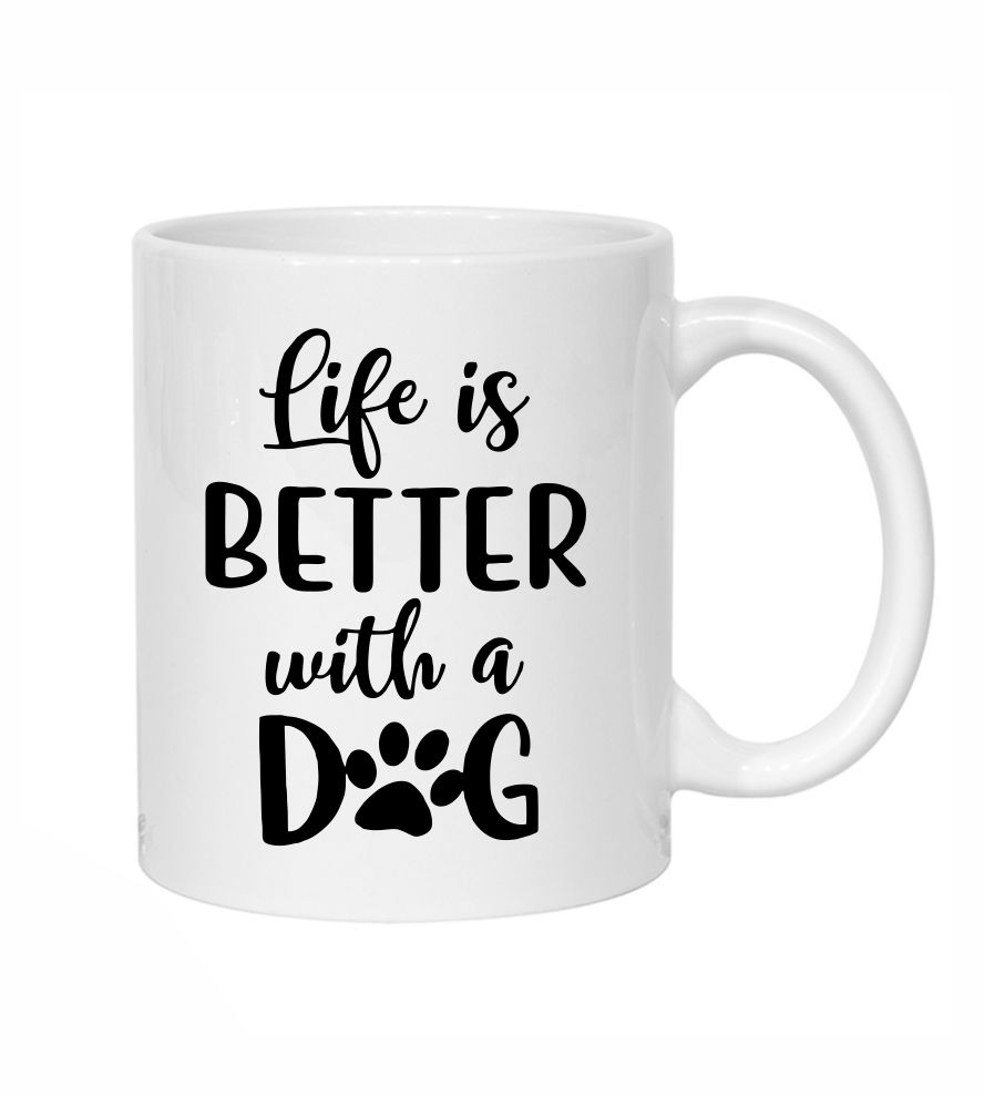 Hrnček Life is better with a dog