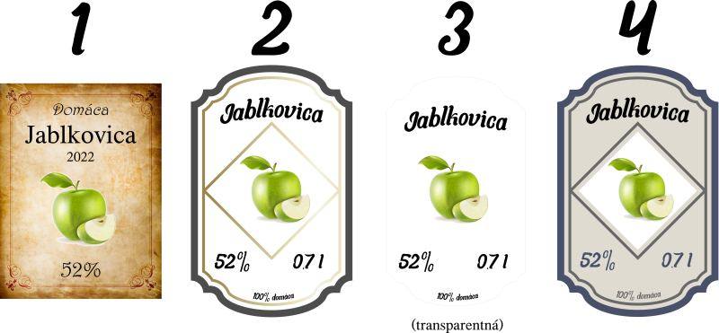 Etiketa / nálepka na fľašu Jablkovica