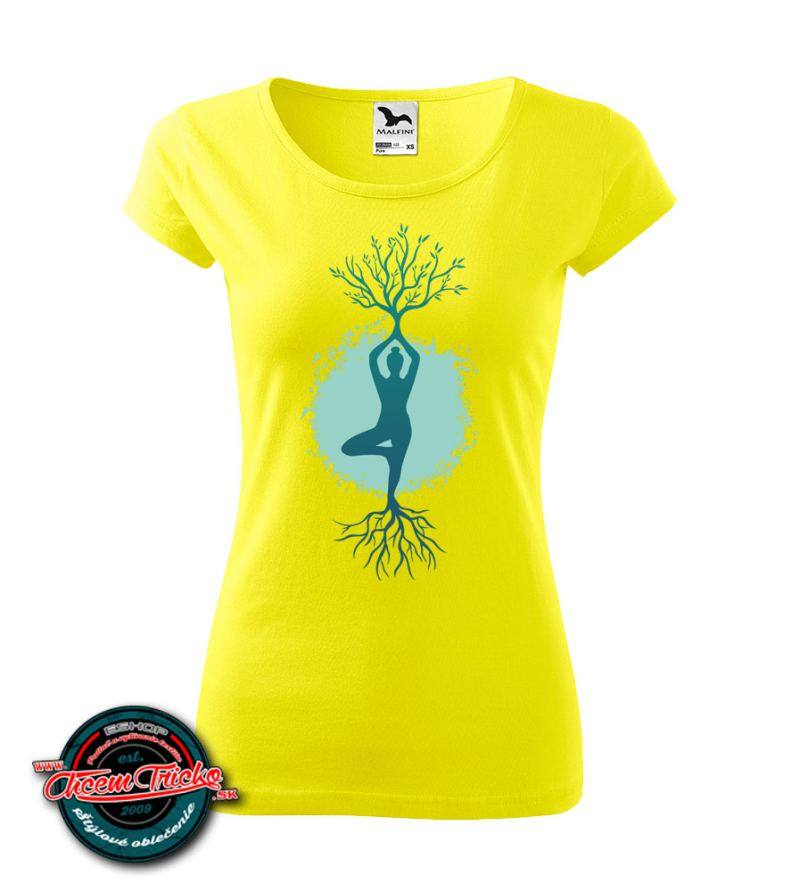 Dámske tričko Yoga tree