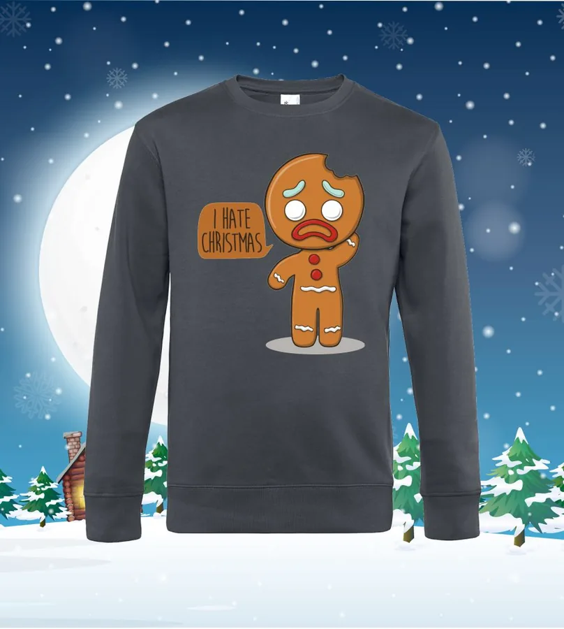 Pánska mikina bez kapuce Hate Christmas