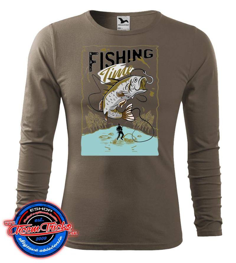 Rybárske tričko s dlhým rukávom Fishing Time