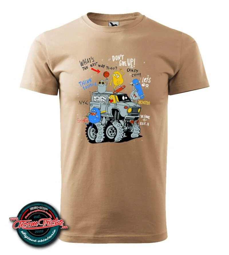 Tričko s potlačou Monster truck