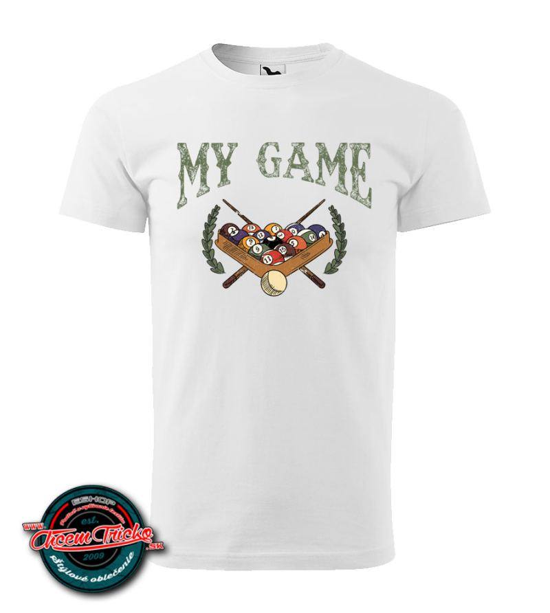 Pánske tričko My game - biliard