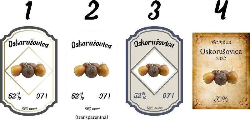 Etiketa / nálepka na fľašu Oskorušovica
