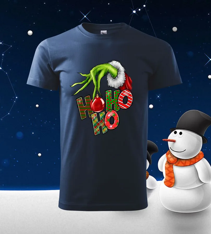Tričko vianočné s potlačou Hohoho Grinch
