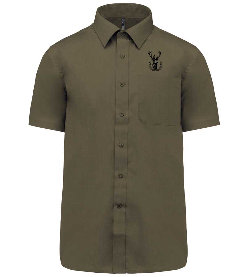 Poľovnícka košeľa s krátkym rukávom s jeleňom 2