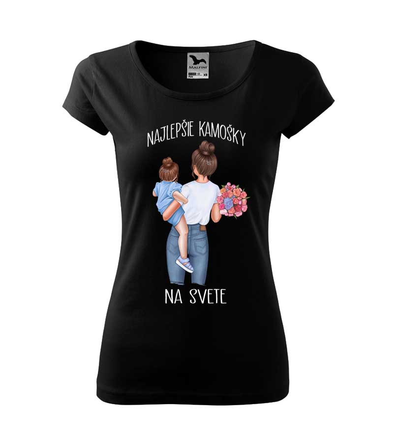 Set tričiek Mama a Dcéra - Najlepšie kamošky (brunet)