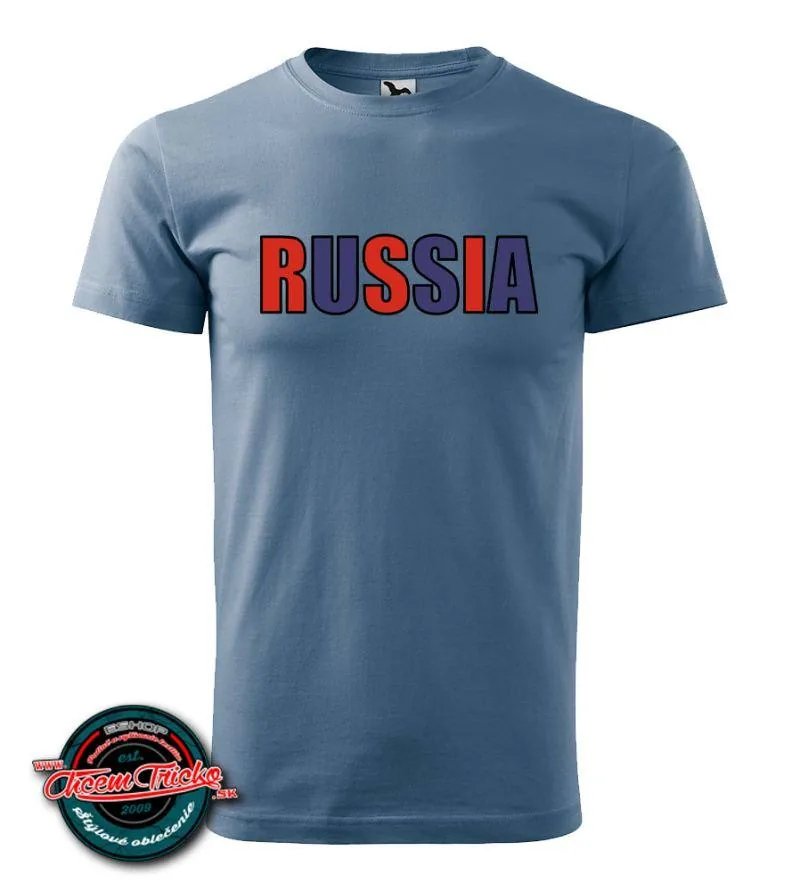 Tričko s nápisom RUSSIA