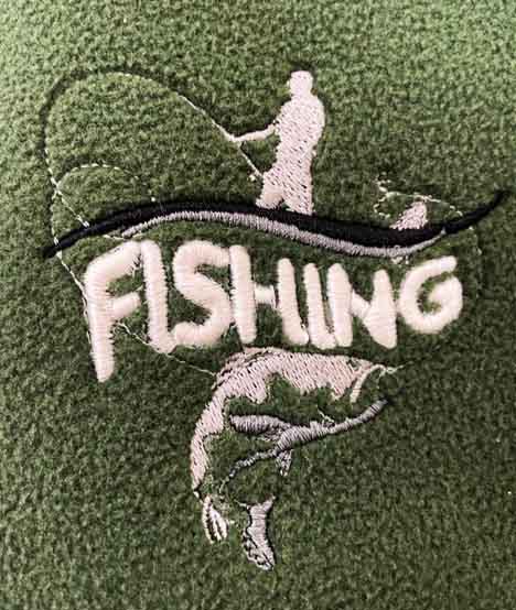 Rybárska vyšívaná fleecová mikina Fishing 2