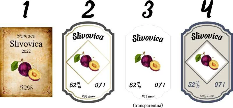 Etiketa / nálepka na fľašu Slivovica