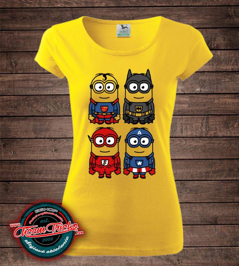 Tričko s potlačou Mimoň - Superhrdinovia