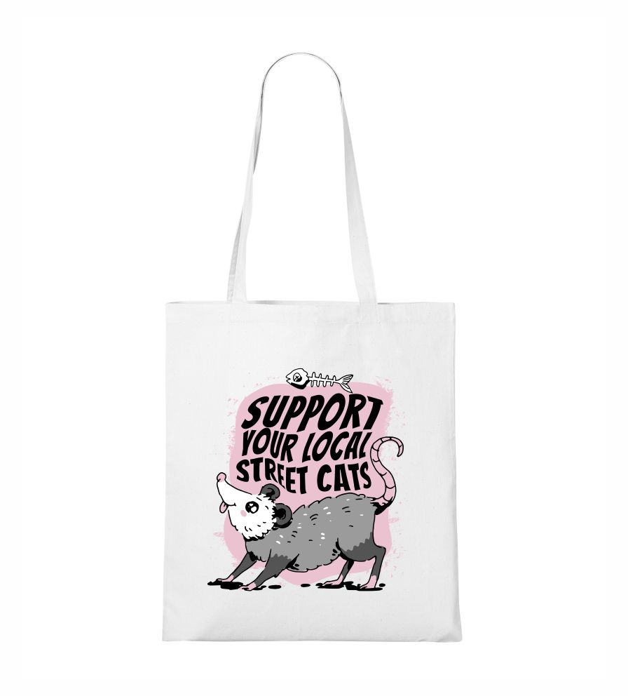 Taška Tote opossum support your local cats