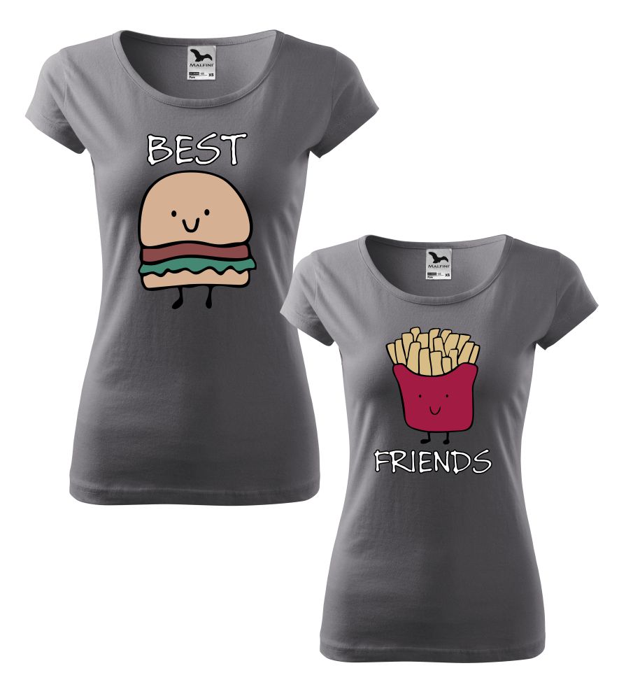 Tričká s potlačou Best friends burger & Fries
