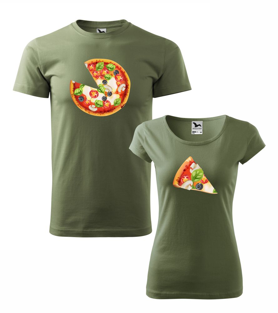 Tričká s potlačou pre páry Pizza