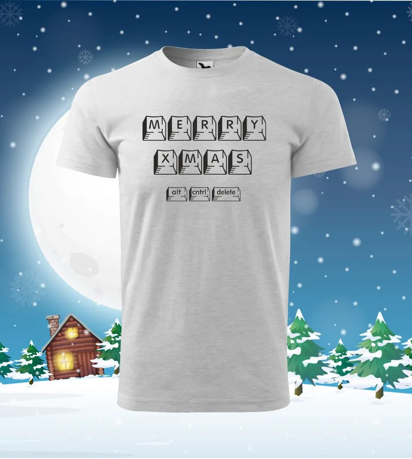 Tričko vianočné s potlačou Merry Christmas IT