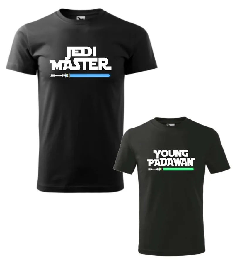 Tričká s potlačou Master Jedi & Padawan