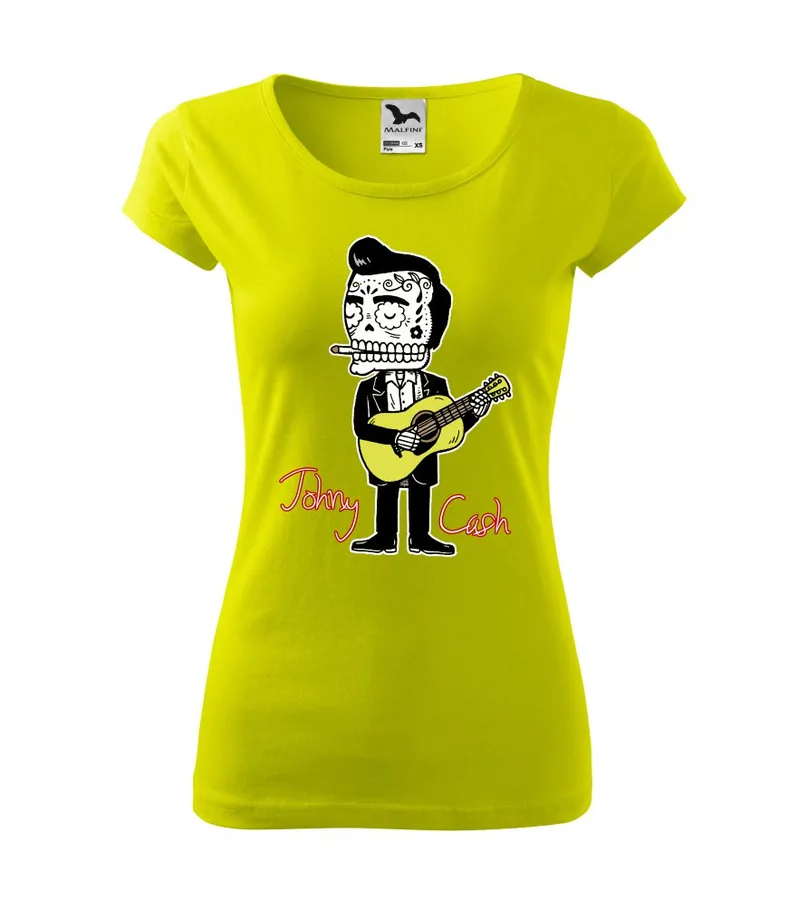 Dámske tričko s potlačou Johnny Cash
