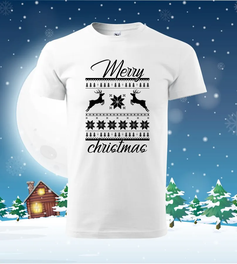Vianočné tričko Merry Christmas 4