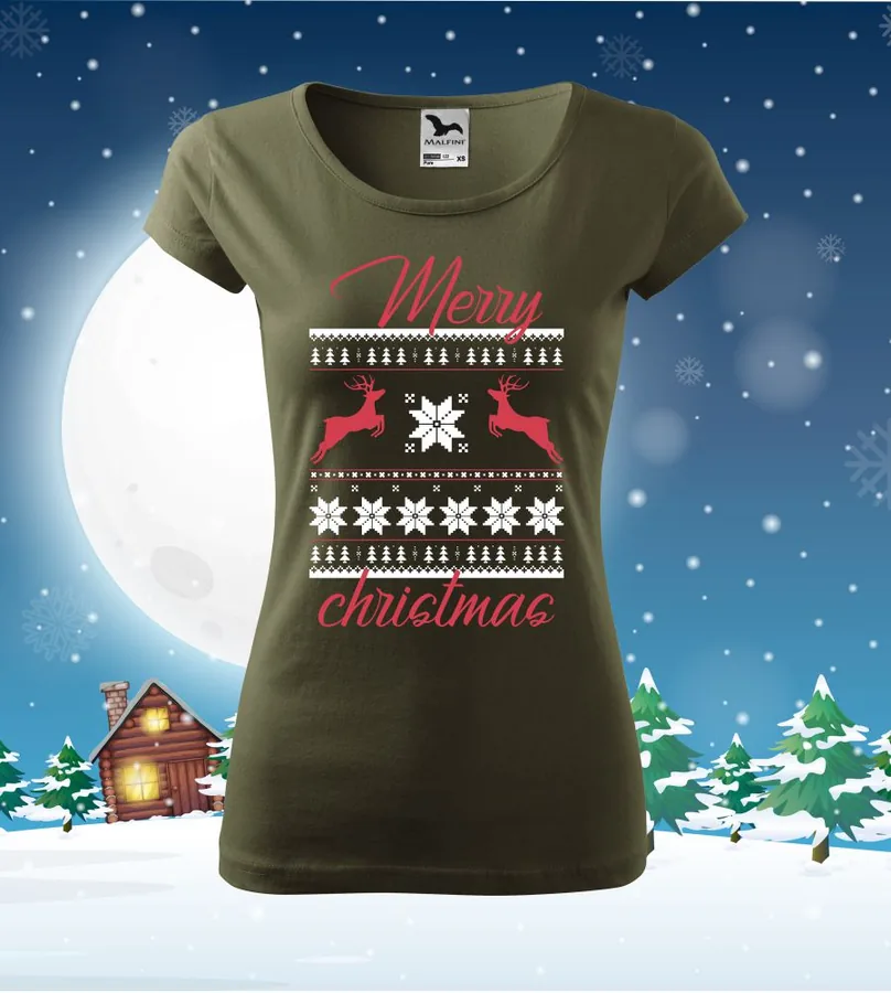 Vianočné tričko Merry Christmas 5