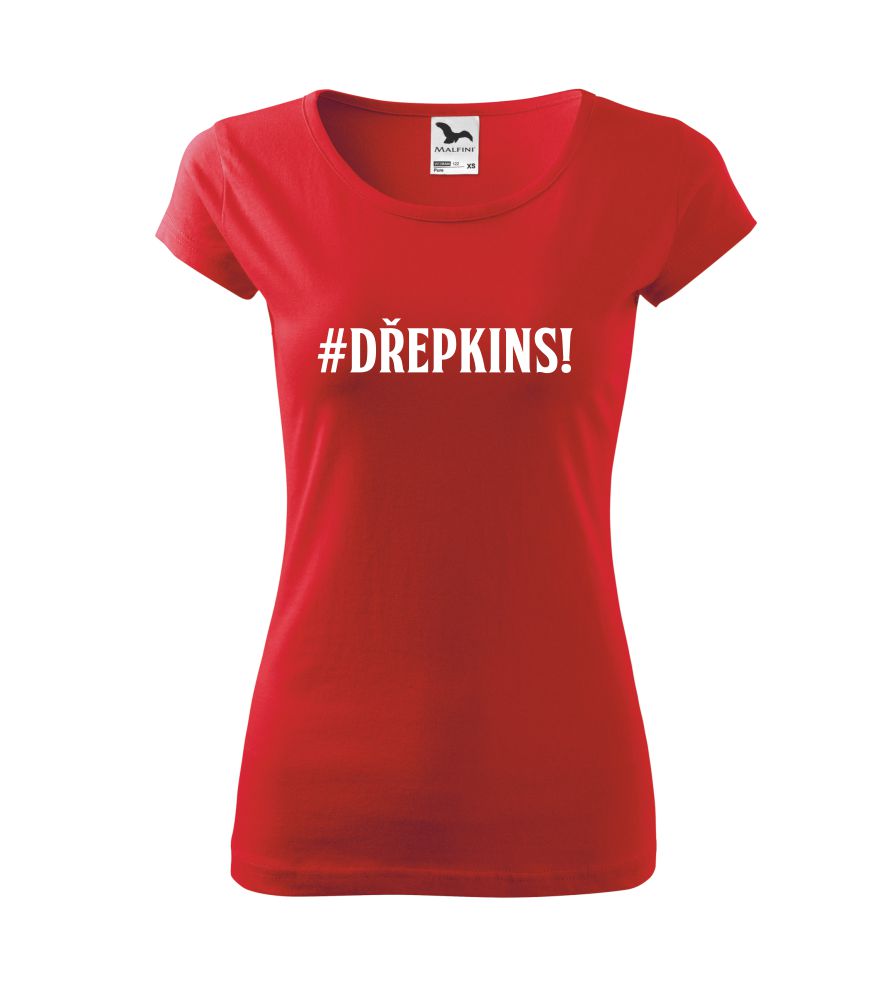 Tričko s nápisom Dřepkins!