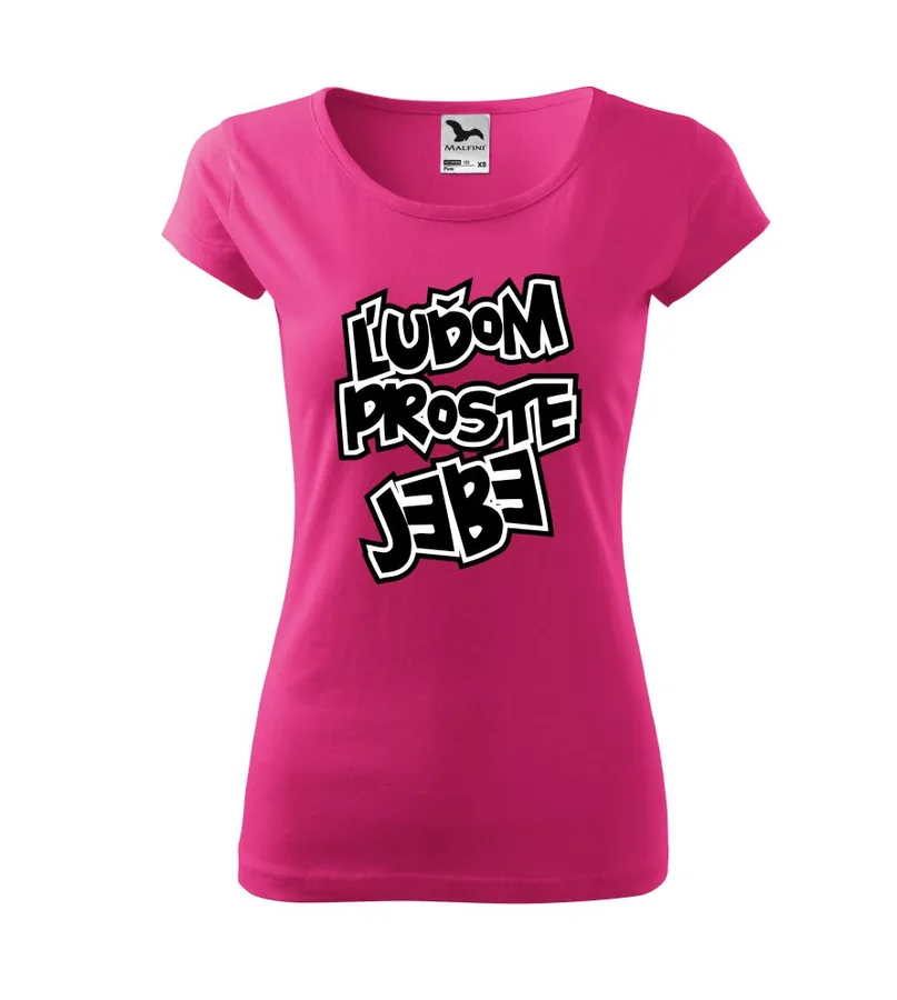 Tričko s nápisom Ľuďom proste jebe