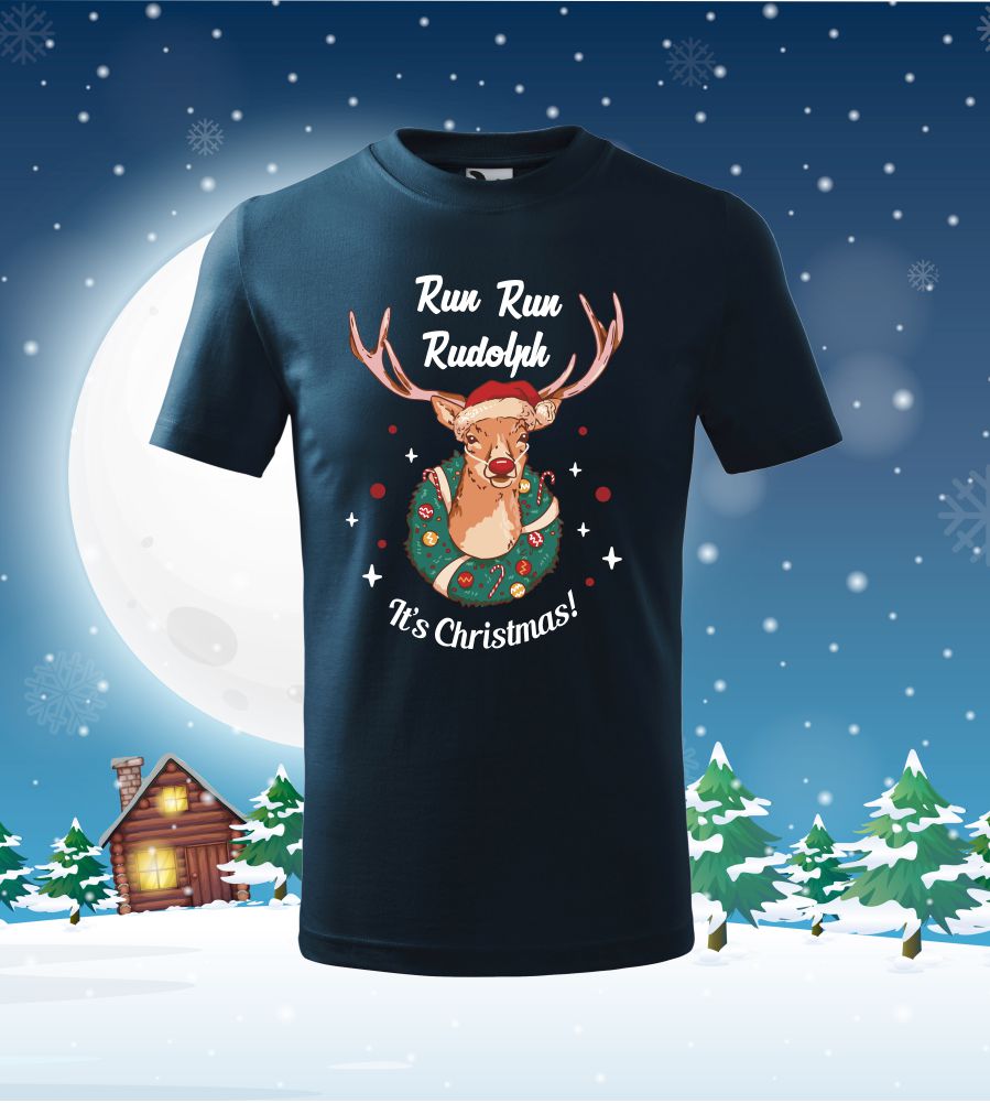 Detské tričko Run run Rudolph