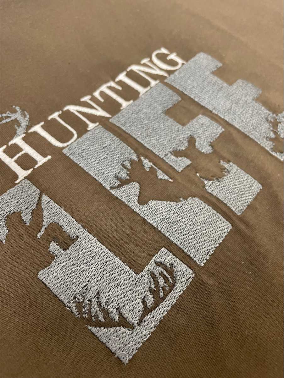 Vyšívané poľovnícke tričko Hunting life