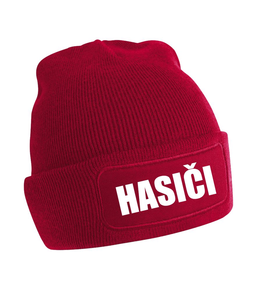 Zimná čiapka s nápisom Hasiči