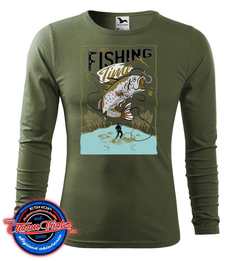 Rybárske tričko s dlhým rukávom Fishing Time
