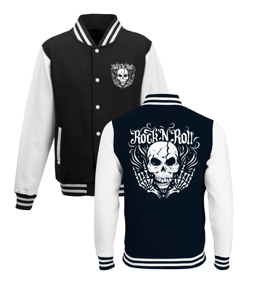Baseballová mikina s motívom Rock N Roll