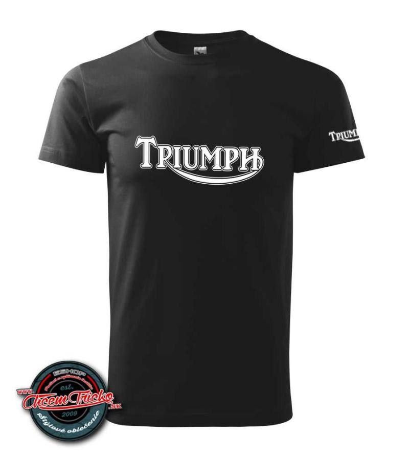 Motorkárske tričko s potlačou Triumph 1