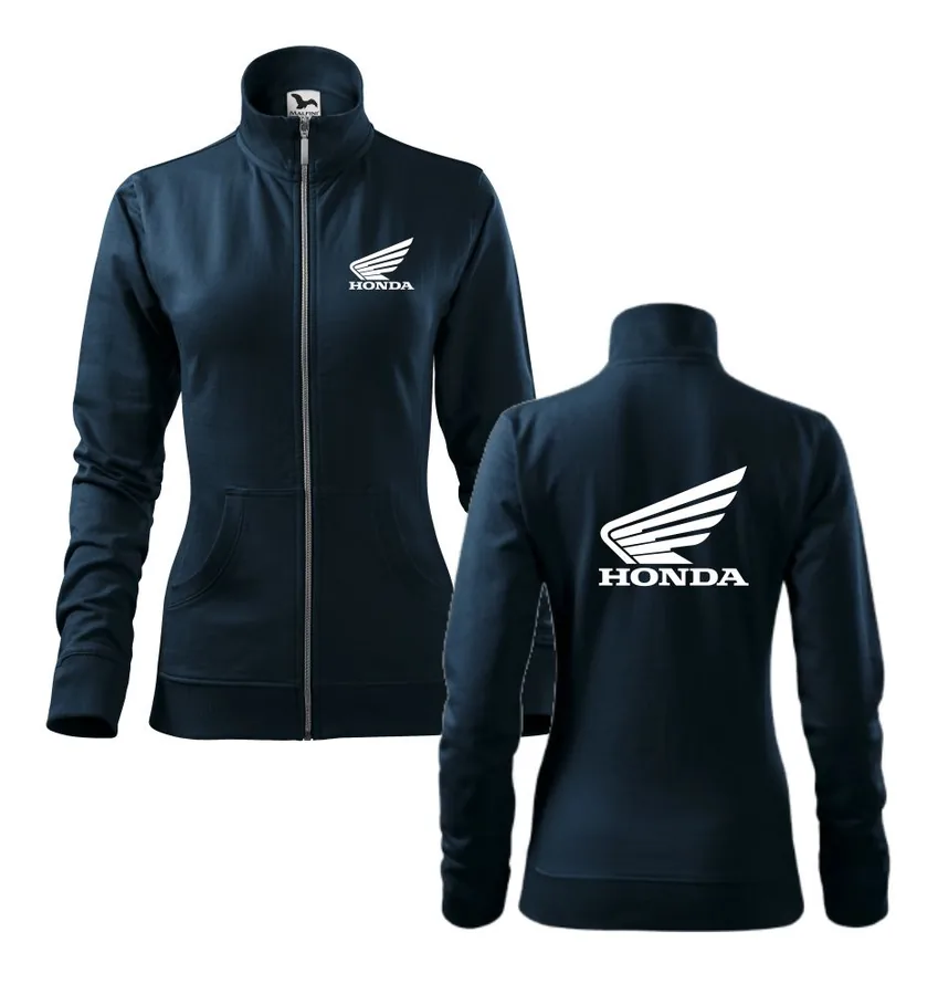 Dámska mikina s potlačou Honda na zips