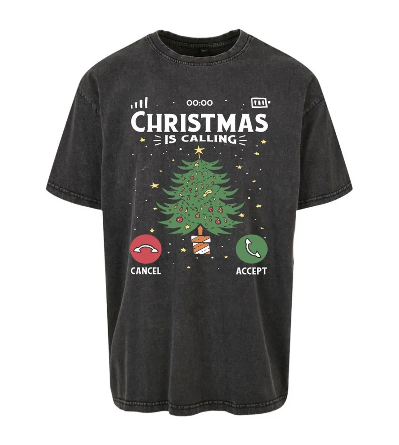 Unisex tričko oversize Christmas is calling
