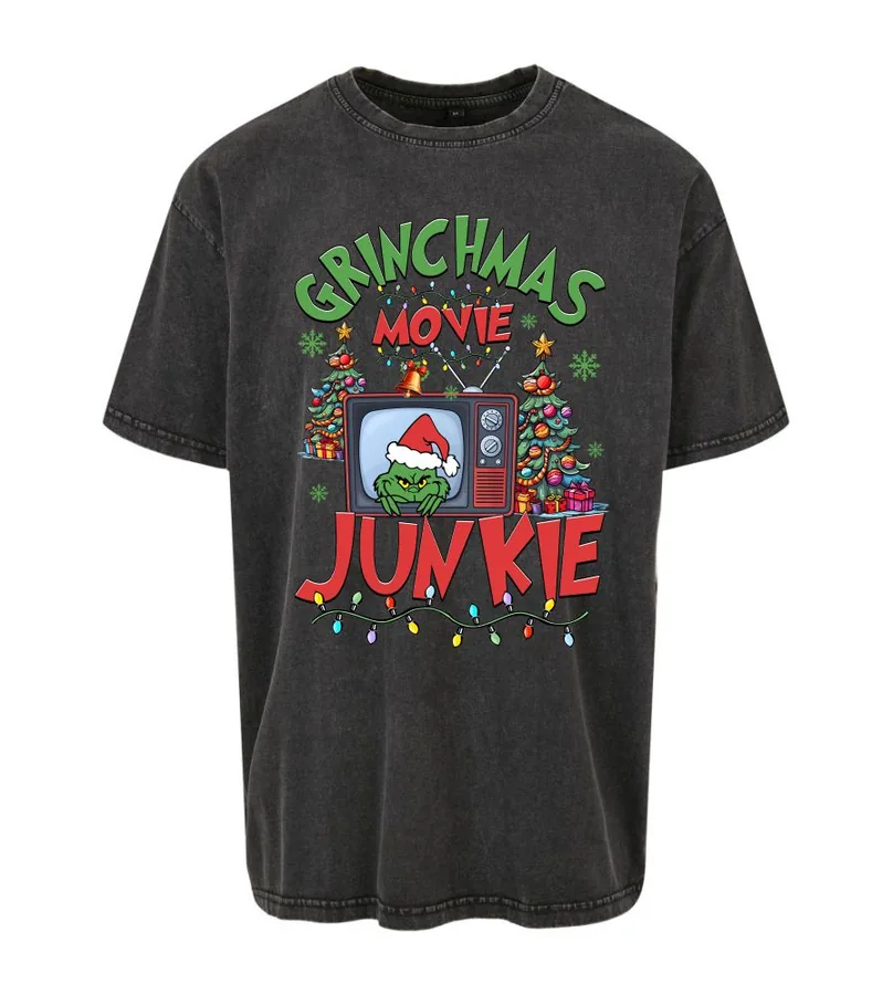 Unisex tričko oversize Grinchmas movie