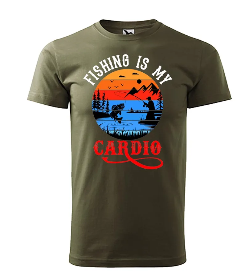 Rybárske tričko Fishing is my Cardio