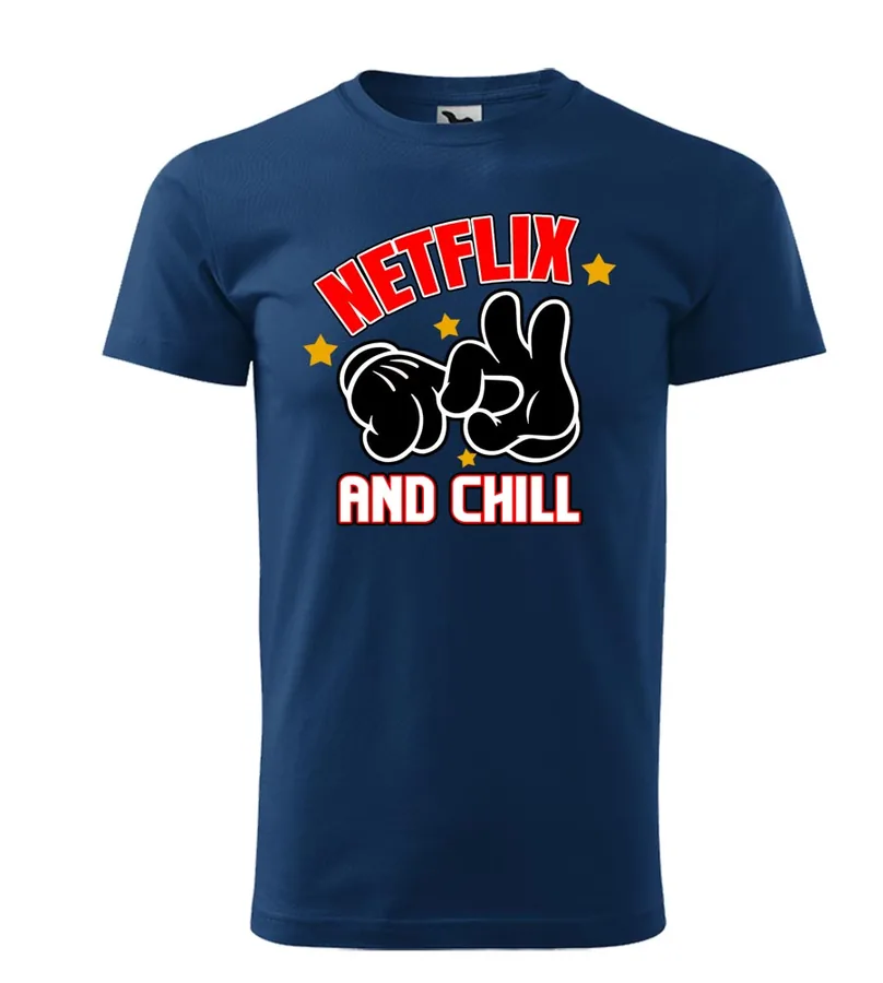 Vtipné tričko Netflix and chill
